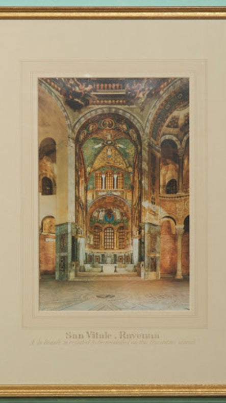 Framed image of the Basilica of San Vitale, Ravenna.